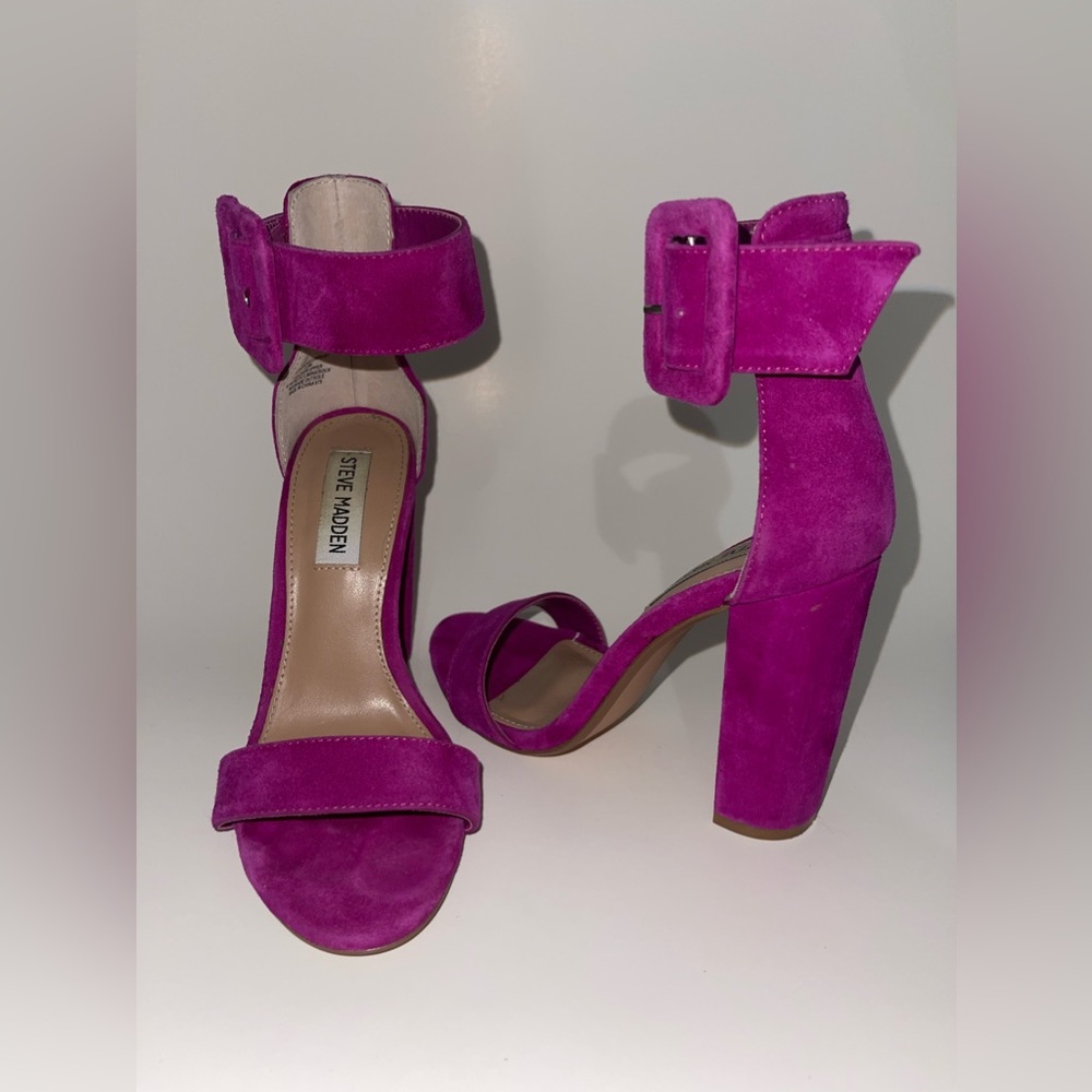 Steve Madden Ankle Strap Suede Heels